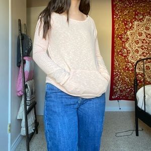Peach Ribbed Sweater
